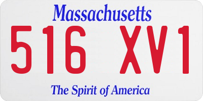 MA license plate 516XV1