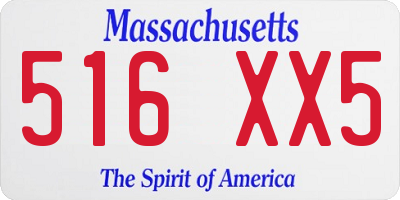 MA license plate 516XX5
