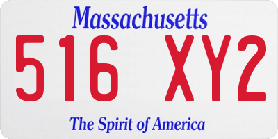 MA license plate 516XY2