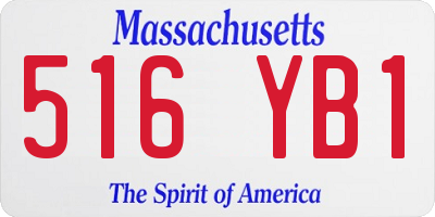 MA license plate 516YB1