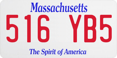 MA license plate 516YB5