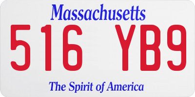 MA license plate 516YB9