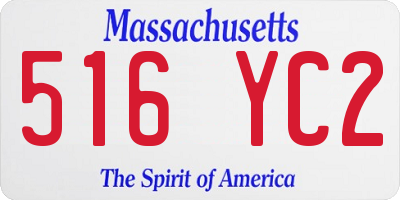 MA license plate 516YC2