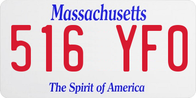 MA license plate 516YF0
