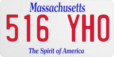 MA license plate 516YH0
