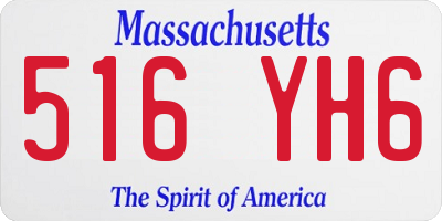 MA license plate 516YH6