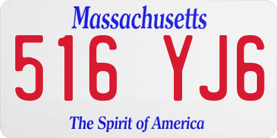 MA license plate 516YJ6
