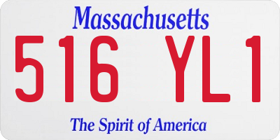 MA license plate 516YL1