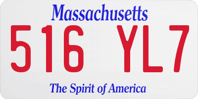 MA license plate 516YL7