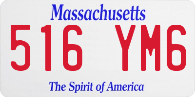 MA license plate 516YM6