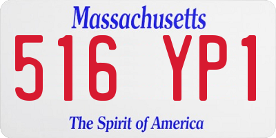 MA license plate 516YP1
