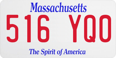 MA license plate 516YQ0