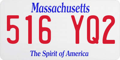 MA license plate 516YQ2