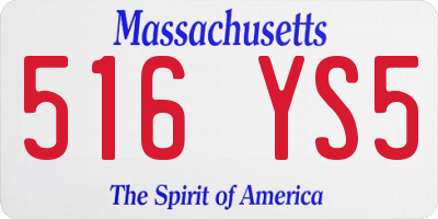 MA license plate 516YS5