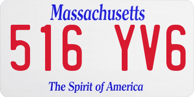 MA license plate 516YV6