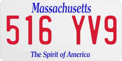 MA license plate 516YV9