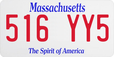 MA license plate 516YY5