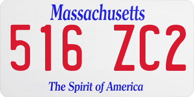 MA license plate 516ZC2