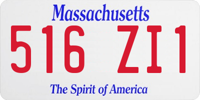 MA license plate 516ZI1