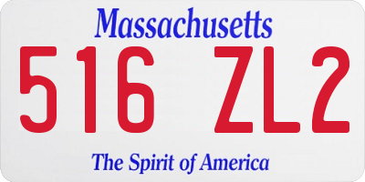 MA license plate 516ZL2