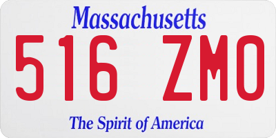 MA license plate 516ZM0