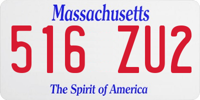 MA license plate 516ZU2