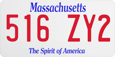 MA license plate 516ZY2
