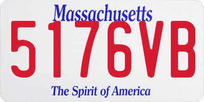 MA license plate 5176VB