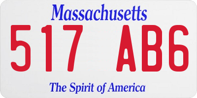 MA license plate 517AB6