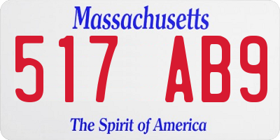MA license plate 517AB9