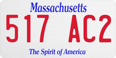 MA license plate 517AC2