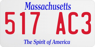 MA license plate 517AC3