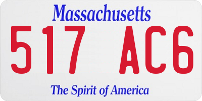 MA license plate 517AC6