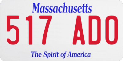 MA license plate 517AD0
