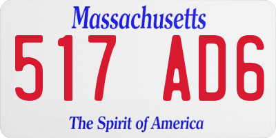 MA license plate 517AD6