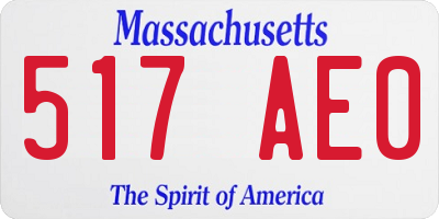 MA license plate 517AE0