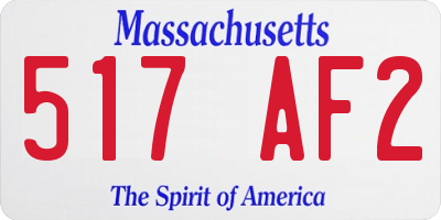 MA license plate 517AF2