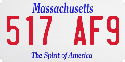 MA license plate 517AF9