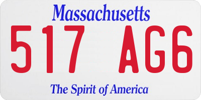 MA license plate 517AG6
