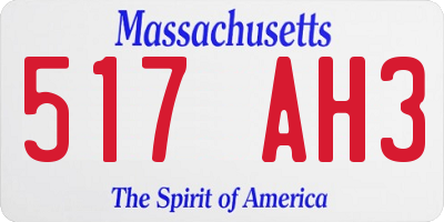 MA license plate 517AH3
