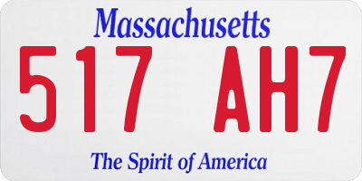 MA license plate 517AH7