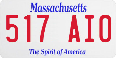 MA license plate 517AI0