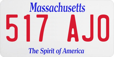 MA license plate 517AJ0