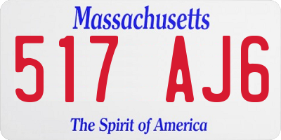 MA license plate 517AJ6