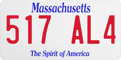 MA license plate 517AL4
