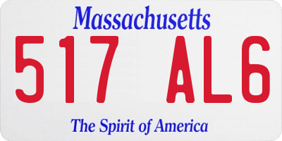 MA license plate 517AL6
