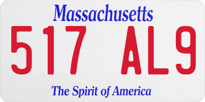 MA license plate 517AL9