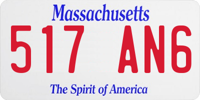 MA license plate 517AN6