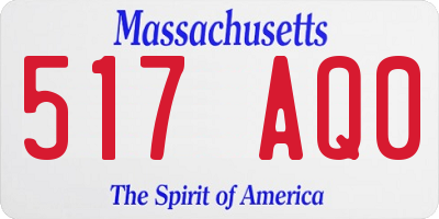MA license plate 517AQ0