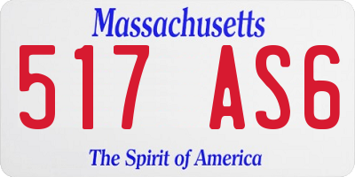 MA license plate 517AS6